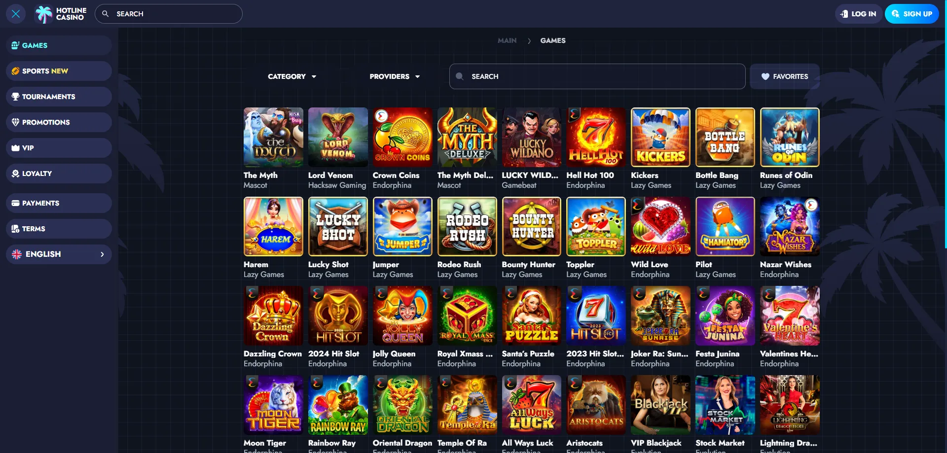 Hotline Casino online slot games library for New Zealand players 2026